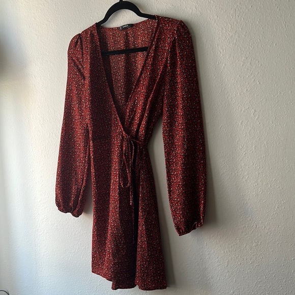 Shein Long Sleeve Wrap Dress, XS - Picture 2 of 6